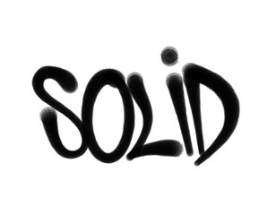 textured graffiti letters SOLID
