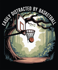 Obraz premium Basketball Forest Nature Graphic Design