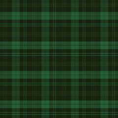 Plaid with twill weave repeat pattern.Checkered tartan gingham seamless pattern in green.Geometric graphic vector illustration background design for fabric and prints.