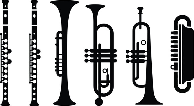 marching band instruments clipart