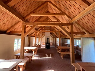interior of a wooden house