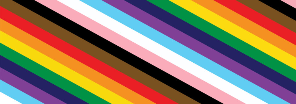 Pride wallpaper with the colors of the minimalist LGBTQ+ flag. Rainbow striped background on the LGBT+ Gay Pride wallpaper