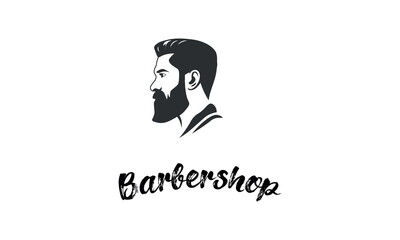  Logo Man with beard silhouette variations