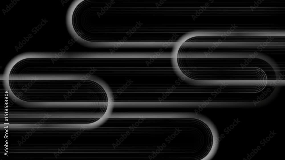 Aufkleber Abstract black background with grey metallic smooth minimal lines. Seamless looping geometric motion design. Video animation Ultra HD 4K 3840x2160