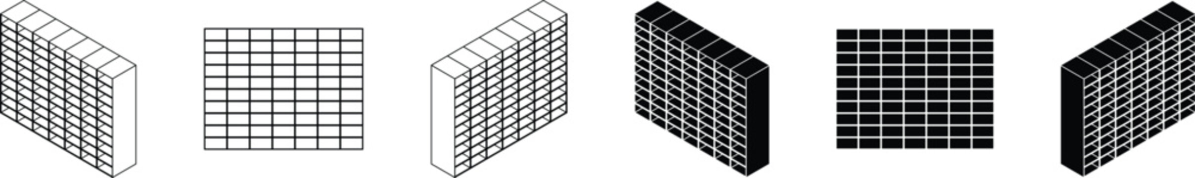 Fototapeta 3d grid vector silhouette