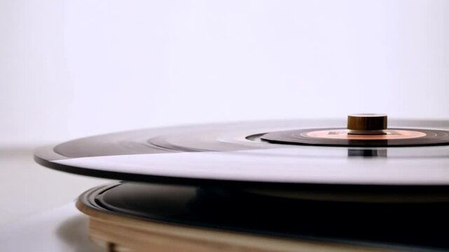 Record player turntable detail
