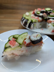 fresh sushi cake