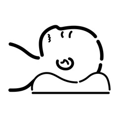 手書き_仰向け_人物_ベクター素材_16