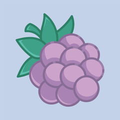 a grape fruit with outline in isolated background