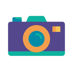 Colorful vintage camera illustration perfect for creative projects and photography enthusiasts