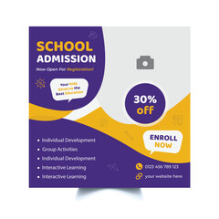 Back to School Social Media Post Template 