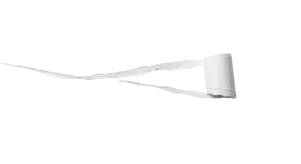 Unfurling potential A torn roll of paper revealing new possibilities and creative beginnings on transparent background