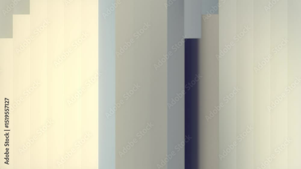 Leinwandbilder loop animation with ornament of white volumetric rectangle. 3d rendering 4k