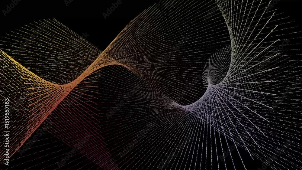 Poster cool modern 3d artistic dark wave animation render, trendy futuristic abstract background