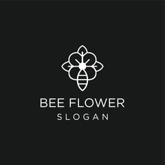 honey bee logo design vector illustration