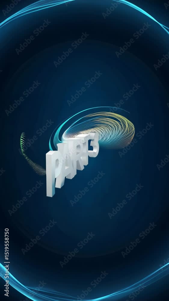 Aufkleber part 3 is written in neon lights. the letters are blue and the word is in white. the letters are lar