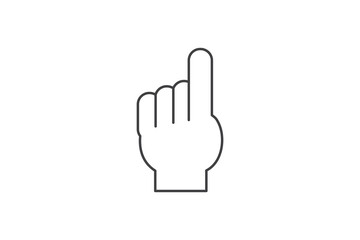 fan finger icon on white background.