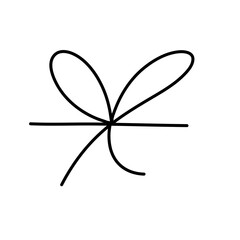 Rope bow hand drawn 