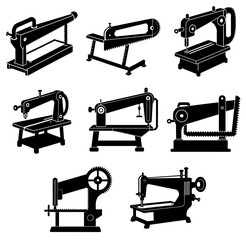 Band Saw silhouette vector illustration