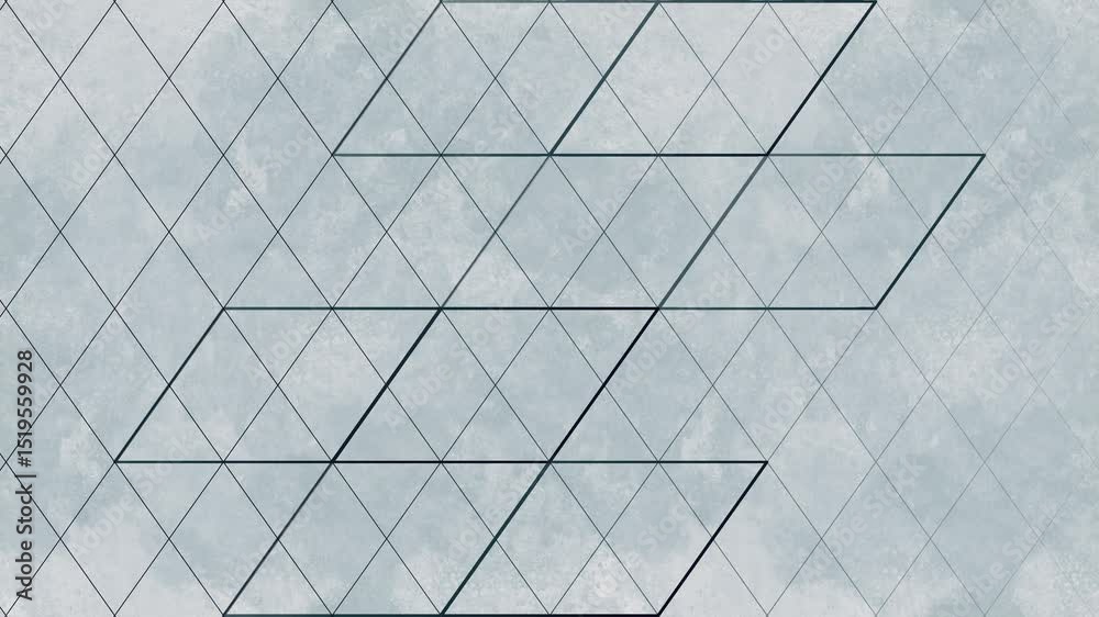 Poster transforming contours of rectangles forming a dynamic pattern. 3d rendering 4k