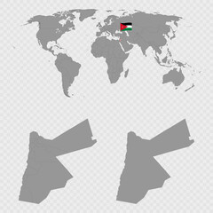 Jordan Map Set with World Location.