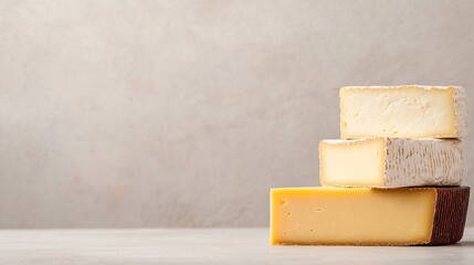 Delicious Cheese Selection, Brie, Camembert, and Hard Cheese. Gourmet Food, Dairy Products, Culinary Delights