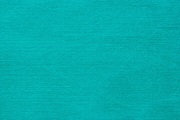 Teal color linen fabric texture as background