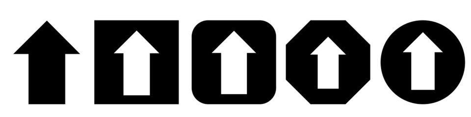 Up arrow vector icon set. scroll illustration sign collection. Direction symbol or logo. Arrow set of web icons in line style.