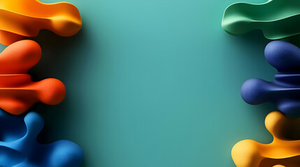 Abstract Colorful Geometric Shapes Background