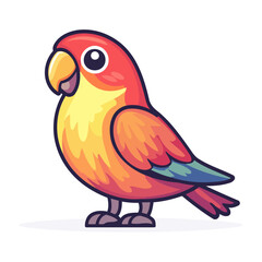 Small Bird Sitting With Wings Down