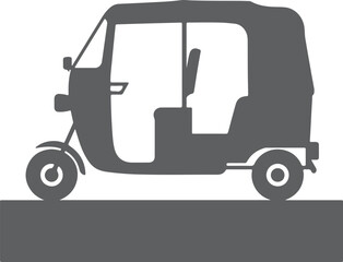 Fototapeta premium Auto rickshaw tuk tuk three wheeler sidecar vehicle