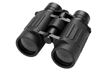 Compact binoculars for outdoor adventures and wildlife viewing isolated on a transparent background