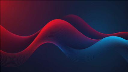Abstract red wave background with flowing lines and vibrant colors