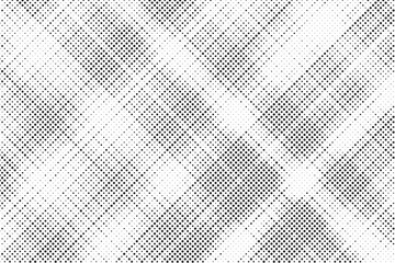 Abstract grunge halftone background. Retro comic grain pixel texture. Dots cartoon wallpaper. Pop art fading wavy gradient pattern. Vector vanishing gritty backdrop.