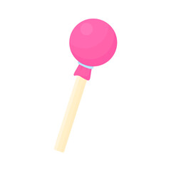 Wrapped candy on sticks. Beautiful pink candy