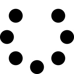 Loading Dots Icon Vector - Progress Buffer Wait Symbol