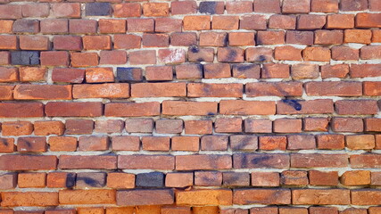 Brick wall background close up