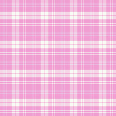 Plaid pattern with twill weave in pink.Tartan check seamless pattern.Vector illustration geometric background for fabric and prints.