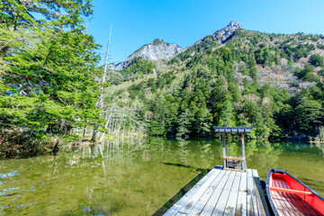 初夏の上高地　明神一之池　長野県松本市　Kamikochi in early summer. Myojin...