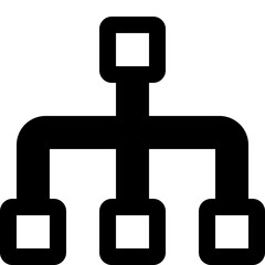 Organizational Chart Hierarchy Structure Network Tree Icon