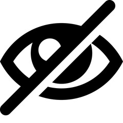 Eye Crossed Out Hidden Vector Icon