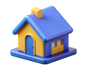 Cute Cartoon House Icon 
