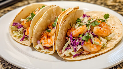 shrimp tacos with cabbage slaw