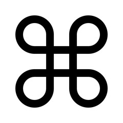 Command Key Symbol - Keyboard Modifier Key Vector Icon