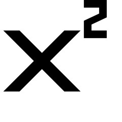 Fototapeta premium Modern X2 Logo Design - Minimalist Black Cross Symbol with Number Two