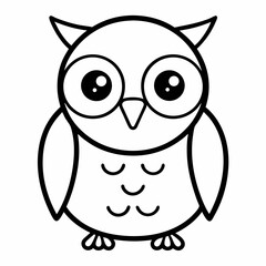 cartoon, animal, owl, illustration, vector, cat, bird, cute, isolated, face, funny, fun, character, baby, mammal, nature, drawing, pet, eyes, dog, kid, icon, art, head, wise
