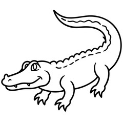 vector illustration of a crocodile