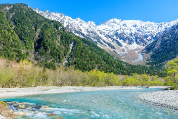 初夏の上高地　長野県松本市　Kamikochi in early summer. Nagano Pref, Matsumoto City.