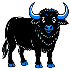 vector illustration of a bull