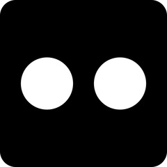 Flickr Photo Sharing Photography Square Icon Vector